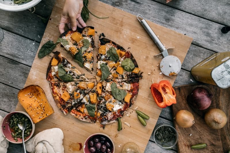 Special Cheese Pizza at Lucky Cafe & Bakers